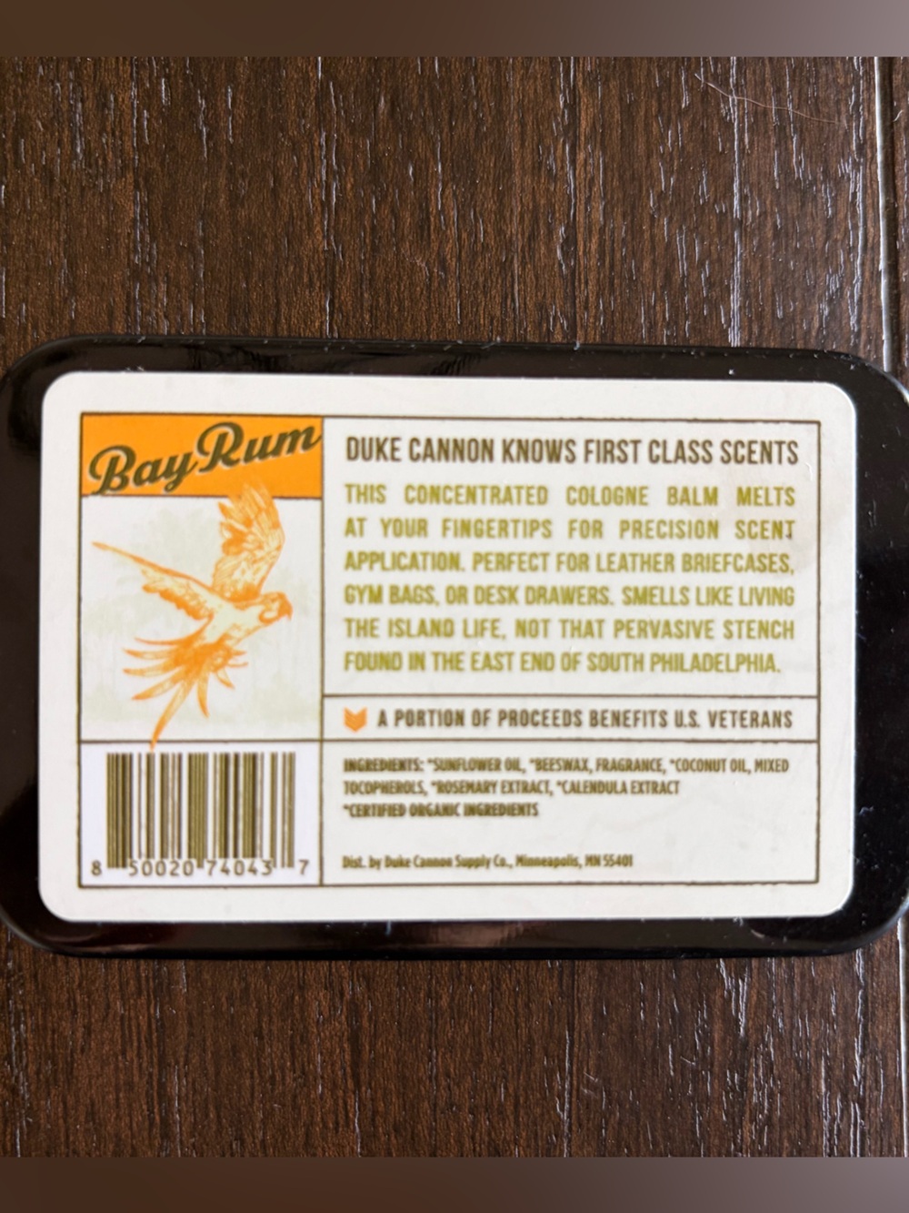 Duke Cannon Bay Rum Solid Cologne - Citrus Musk (1.5 oz)